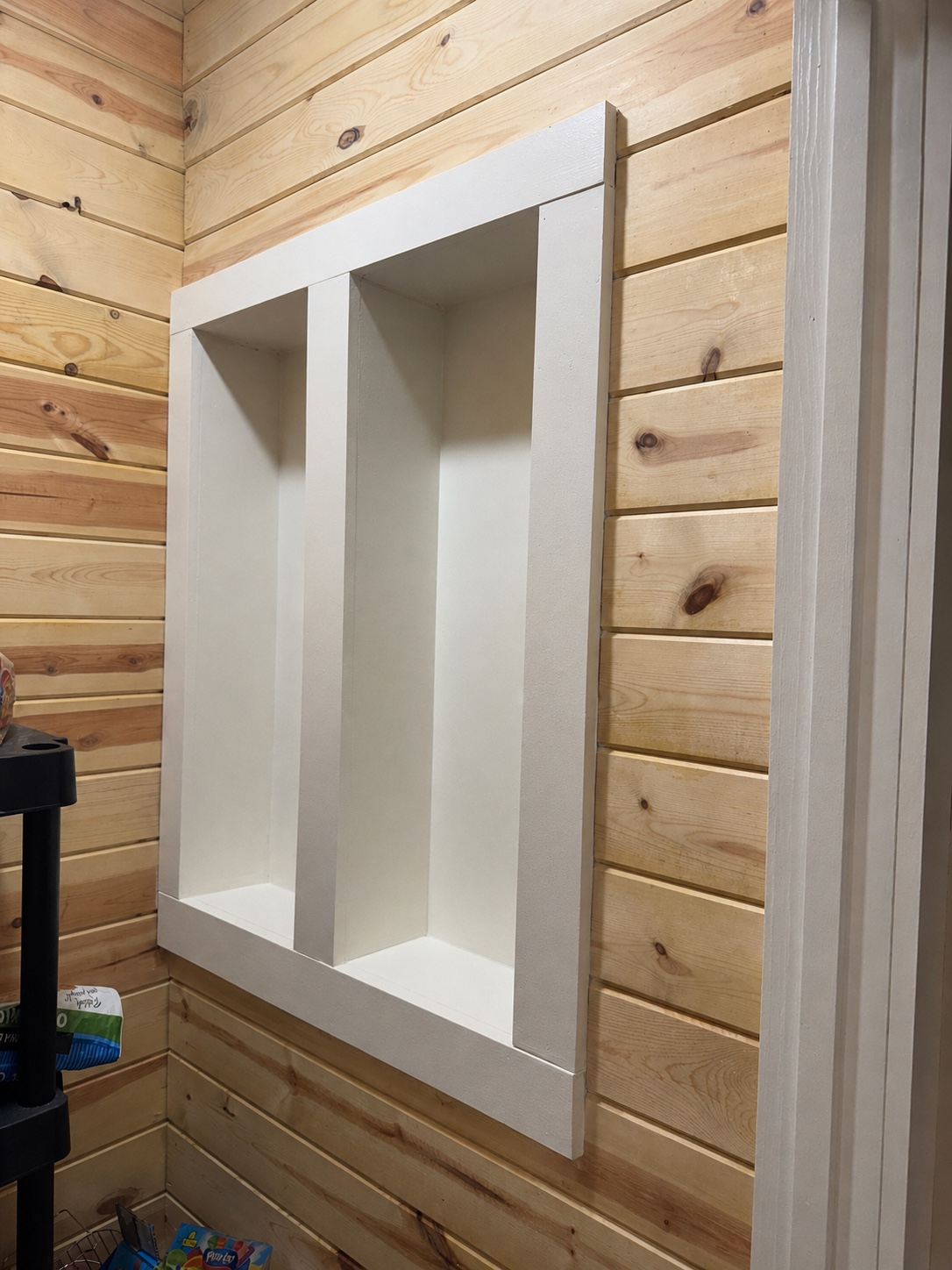 Custom built-in shelf installation